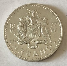 Barbados- 5 Dollari Argento 800/1000 gr.31,10 ASW mm.40 - 1977 - Fdc.