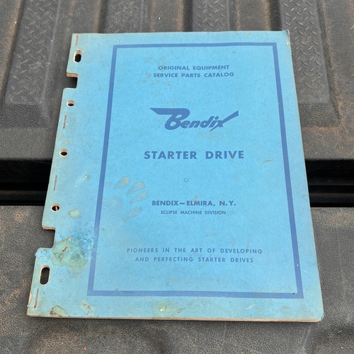 Original 1957 Bendix Starter Drive Service Parts Catalog