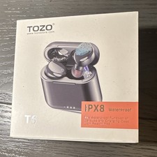 TOZO T6 True Wireless Bluetooth In-Ear Earbuds IPX8 Waterproof w/ Case Black