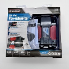 Traveller 200W Power Inverter   Brand New In Box   12V to 110V   USB  AC Outlet