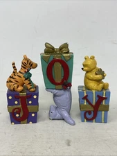 Disney Classic Pooh, Pooh & Friends Christmas "JOY" Block Set Flawed (O8)