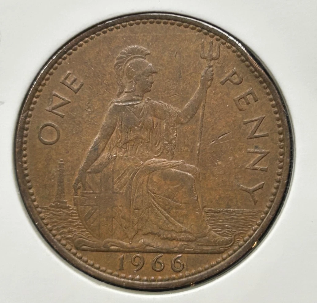 NGC MS64 RD 1966年 イギリス ブリタニア 大型銅貨 ペニー 【公式通販】