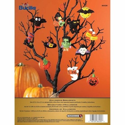 Bucilla 21/2''x2'' Filz Applikation Kit-Halloween Ornamente Set von 12