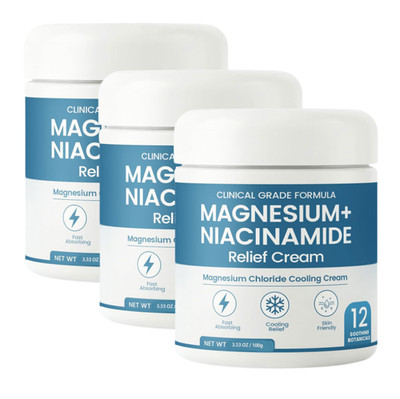 Magnesium Niacinamide Cream with Arnica Boswellia for Joints Legs Feet 4oz