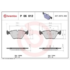 Brembo Bremsbelagsatz Bremsklötze vorne 34111158267 34111159259 | 21200571