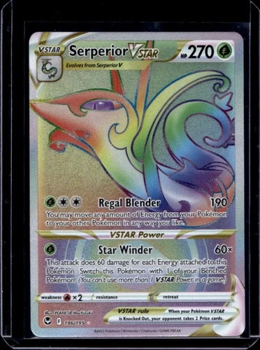 2022 Pokemon SWSH Silver Tempest Serperior VST #196/195