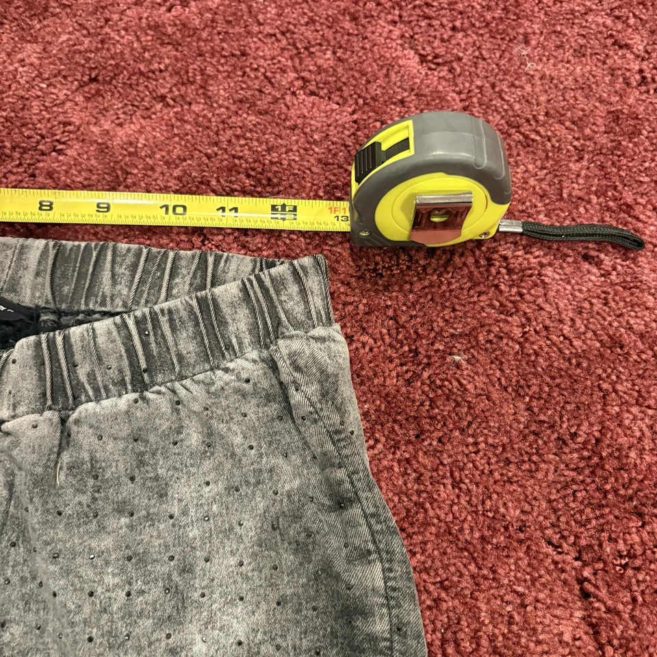 Leggings Vocal Gris Lavado Ácido Embellecidos Estrás Talla S Grunge Foto 3 de 4