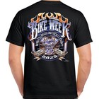 Bike Week Daytona Beach Official Logo T Shirt Blue Collar T shirt