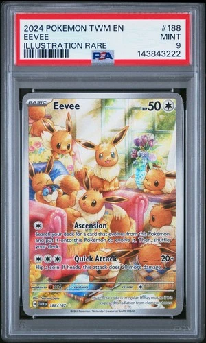 Eevee 188/167 Illustration Rare Twm En-twilight Masquerade Pokemon PSA 9 *222