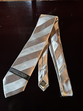 New with Tags Donald J. Trump Men's Signature Collection Taupe Striped Necktie