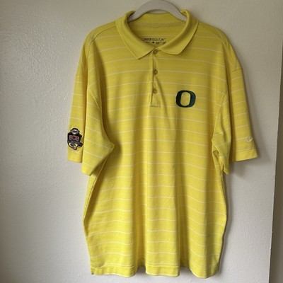 Nike 2011 Oregon Tostitos BCS National Championship Game Yellow Polo Shirt Mens 