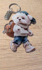 Find Joy in the Journey Dog with Backpack Keyring Bagcharm useful cutest gift