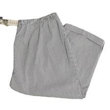 Alfred Dunner Size 24W Blue White Pinstriped Capri Pull On Pants w/ Pockets