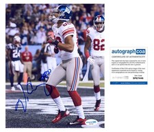 Victor Cruz AUTOGRAPH Signed New York Giants Football 8x10 Photo B ACOA