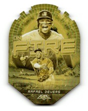 2022 Topps Fire #EF-14 Rafael Devers En Fuego Gold Minted