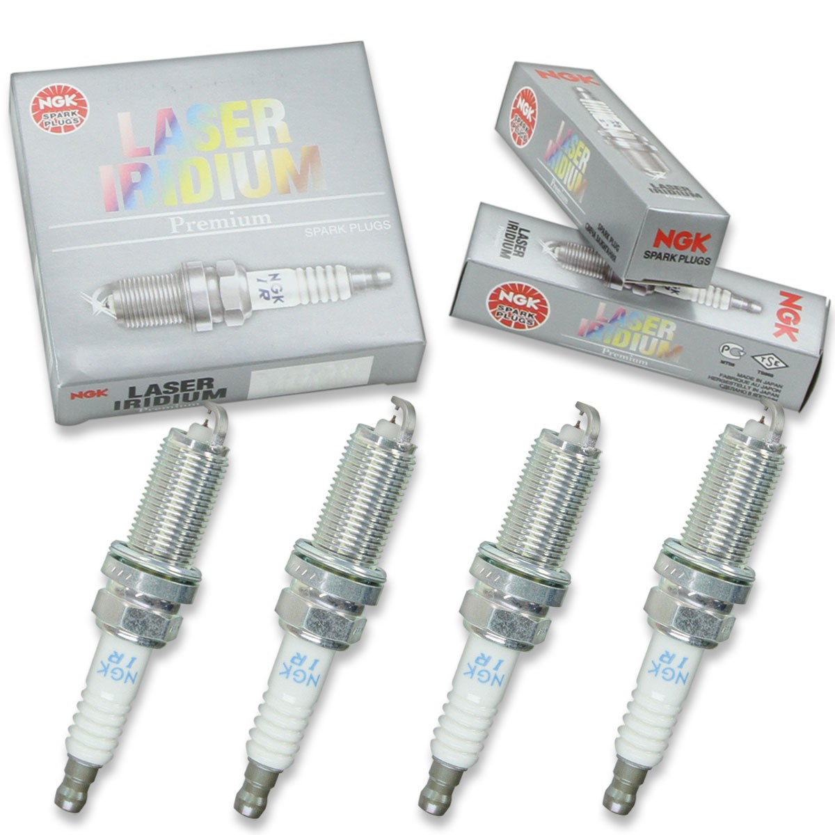 4 pc NGK 6176 DILFR6D11 Laser Iridium Spark Plugs for PKH20TT IKH20TT xt