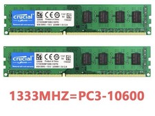 Crucial 8 GB DDR3 PC3-10600 1333 MHz memoria DIMM RAM (CT102464BA1339/8G)