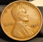 1924-P Lincoln Wheat Penny Cent! Good Condition