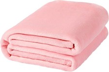 Luxurious Soft Flannel Fleece Throw Blanket - Perfect for Cozy Comfort, Pink