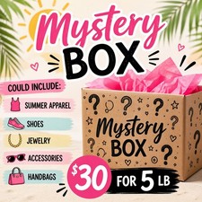 5 lb Mystery Womens Bundle Box Lot 30 Surprise Mixed Clothing Set Size Small