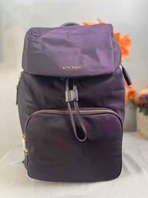 NWT TUMI Voyageur Ryley 16.25  Nylon Rucksack Backpack in Dark Purple