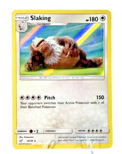 Slaking Holo Rare Pokemon TCG Card 18/18