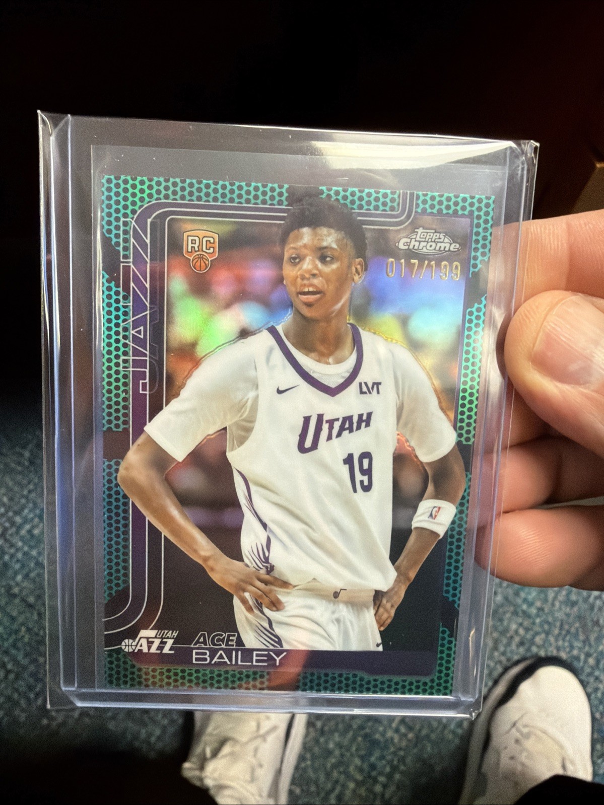 2025-26 Topps Chrome - Ace Bailey #255 Aqua Basketball Refractor (RC) /199🔥📈