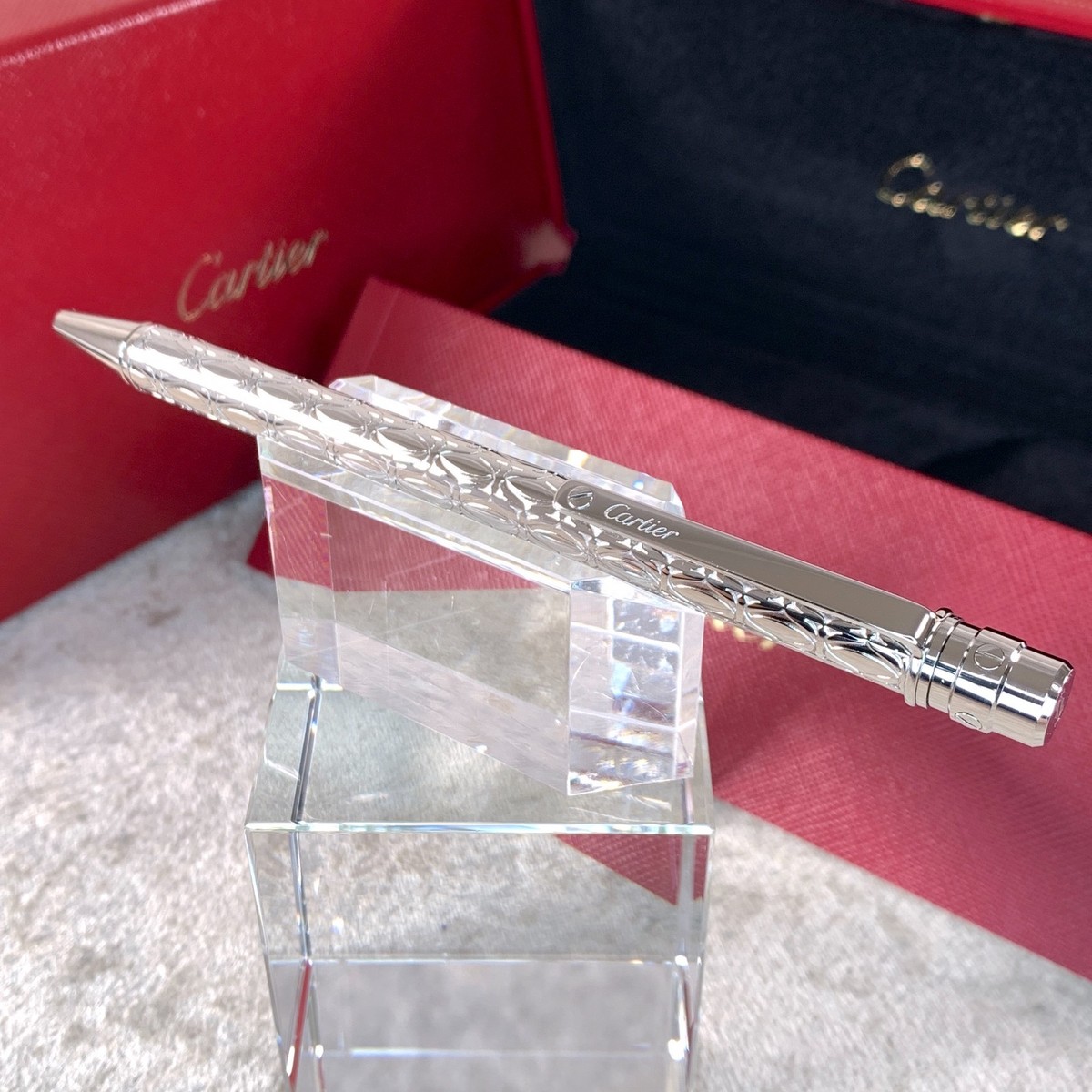 Cartier Ballpoint Pen C de Cartier Palladium Finish 2C Logo Decor