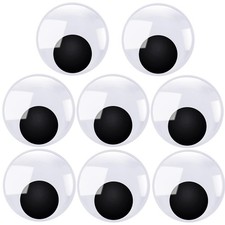 TOAOB 8pcs Giant Googly Eyes 4 Inch Plastic Wiggle Eyes with Self Adhesive White