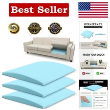 High-Density Foam Sofa Cushion Support Set of 3 for Enhanced Comfort - 20" x 20"