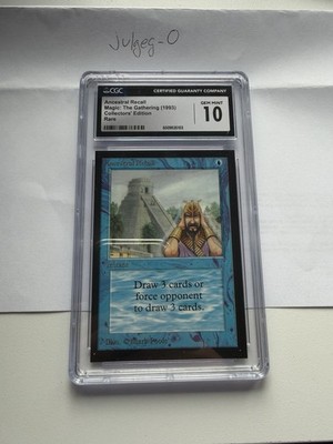 Magic: The Gathering Ancestral Recall 1993 Englisch Rare CGC 10 Gem Mint Power 9