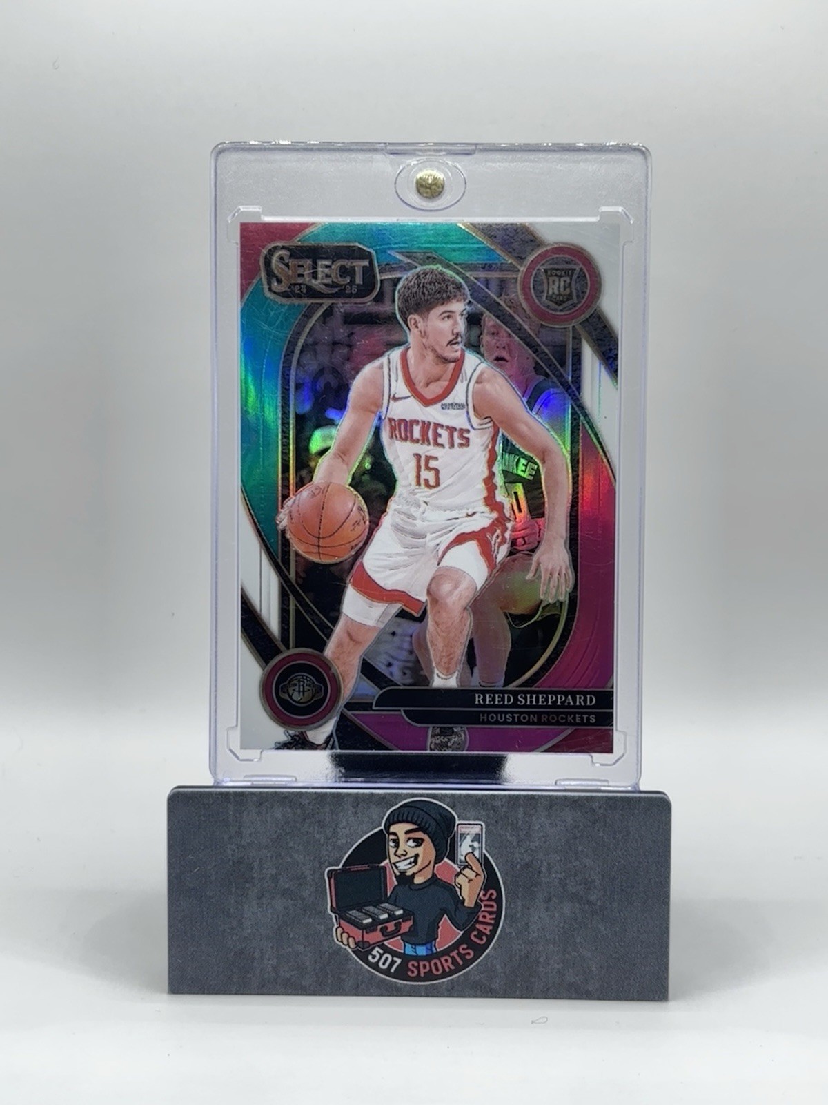 2024-25 Select Basketball Reed Sheppard Rookie Courtside Teal White Pink /49