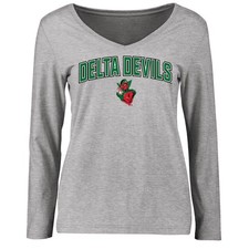Women's Ash Mississippi Valley State Delta Devils Proud Mascot Long Sleeve