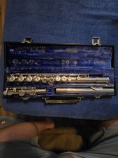 Vintage Armstrong Flute with Case Silver Closed Hole Beginner