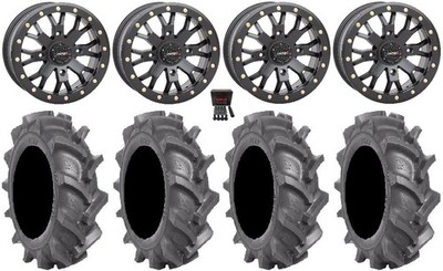 System 3 SB-4 Black (6+1/4+3) 14'' Wheels 30'' BKT AT 171 Tires Can-Am Defender
