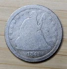 1841 O Seated Liberty Quarter Silver 25c About Good AG Or Good G Cleaned