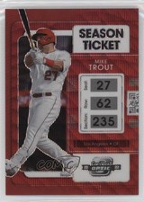 2022 Panini Chronicles Contenders Optic Ruby Wave Prizm 70/199 Mike Trout #5 lz7