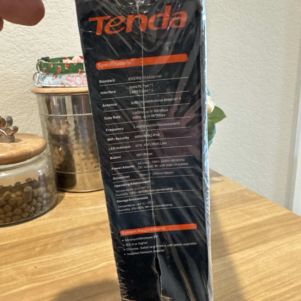 Tenda AC6 AC1200 Smart Dual Band 867 Mbps 3 Port Wireless Router - Image 3 of 4