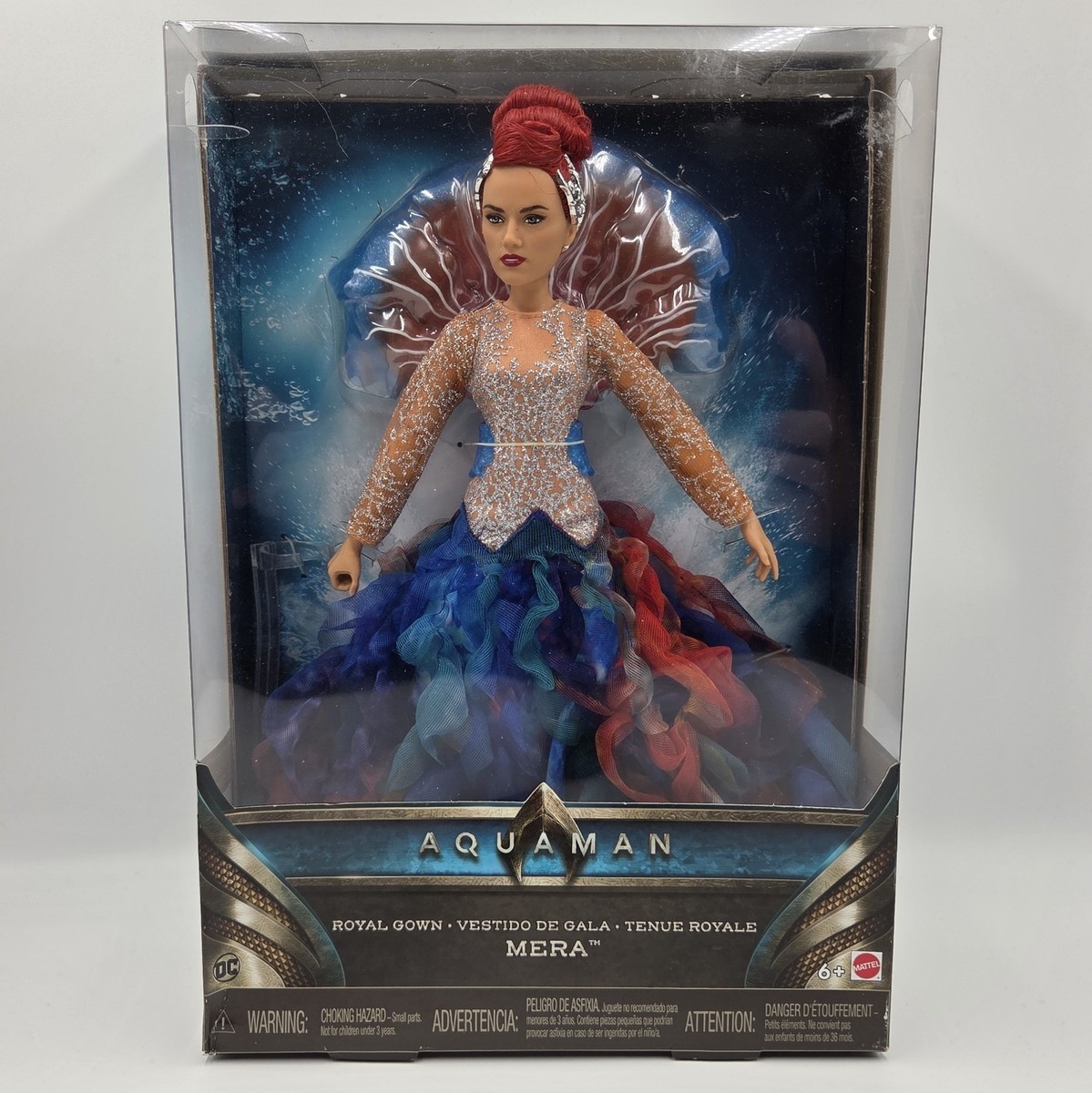 Mattel FYH14 DC Aquaman Royal Gown Mera Barbie Doll for sale