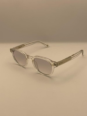 Sunglasses Unisex 48-20 Clear Gold CC2001 Round Transparent Frame Acetate