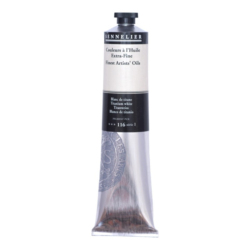 Sennelier peinture à l'huile extra-fine Blanc de Titane N°116 tube 40ml pour mélanges