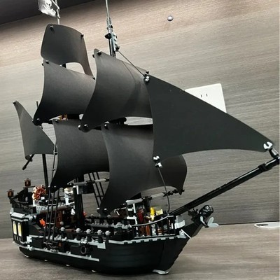 MOC Pirate Revenge Kriegsschiff Bausteine Black Pearl Schiff Modell Spielzeug Set