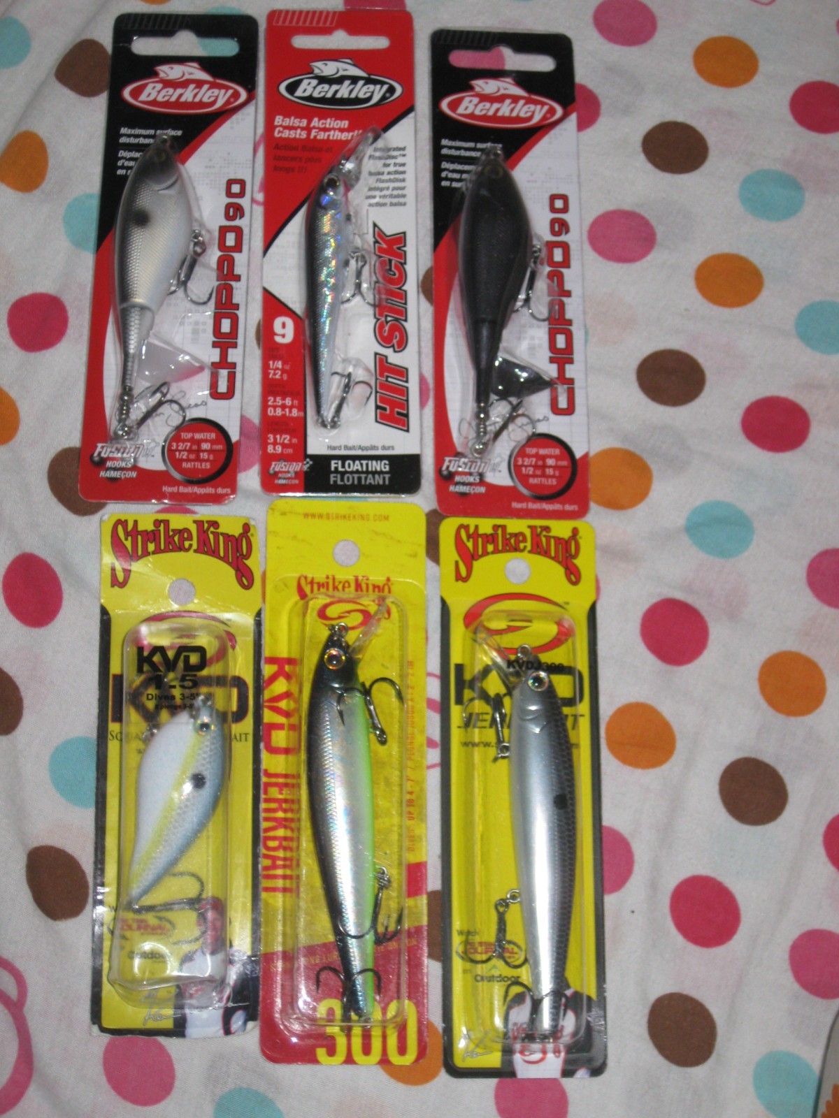 LOT OF 6 DIFFERENT BERKLEY and STRIKE KING FRESHWATER FISHING LURES - NIP - Image 1