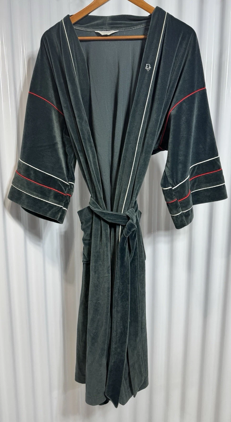 Robe vintage Christian Dior Monsieur velours velours avec logo brodé taille unique