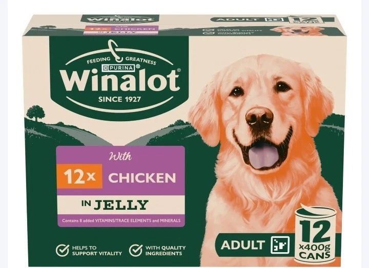 Winalot Chicken in Jelly Tins, 400g, Pack of 12