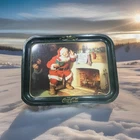 Vintage Coca Cola Metal Serving Tray, Christmas 1983 Collectors Item! Great Cond