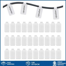 Reusable Writable Hook and Loop Wire Identification Labels White 30 Pcs Pack