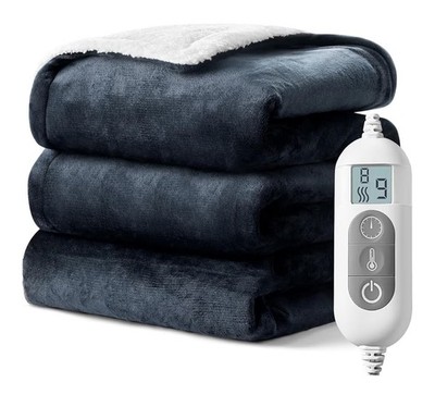 10 Level Heating Blanket Fast Electric Heated Throw Humanized Soft Flannel 50x60