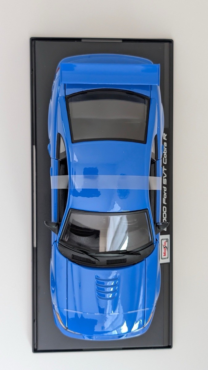 1:18 SCALE MAISTO 2000 FORD MUSTANG SVT COBRA R BLUE DIECAST MODEL
