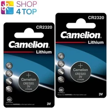 2 Camelion Cr2320 Batteries Lithium 3V Coin Cell Br2320 Dl2320 1Bl Exp 2031 NEW